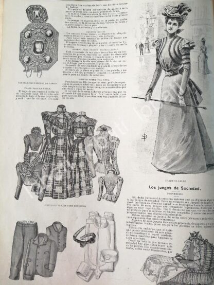 GACETA ANTIGUA 1898 PAGINAS DE LA MODA /8 - Imagen 3