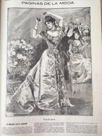 GACETA ANTIGUA " PAGINAS DE LA MODA " 1898 /10