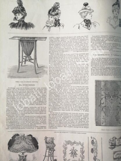 GACETA ANTIGUA " PAGINAS DE LA MODA " 1898 /10 - Imagen 4