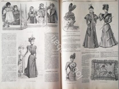 GACETA ANTIGUA. " PAGINAS DE LA MODA " 1898 /11 - Imagen 2