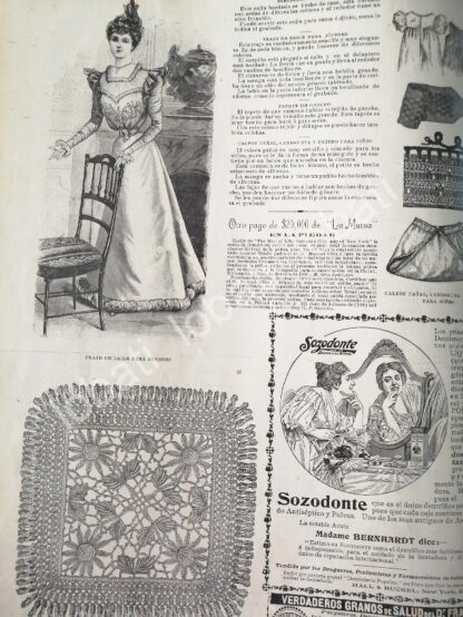 GACETA ANTIGUA. " PAGINAS DE LA MODA " 1898 /11 - Imagen 3