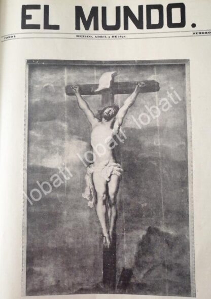 PORTADA ANTIGUA ORIGINAL  1898 EL CRISTO CRUCIFICADO: POR: VAN DICK /RLG ARTE SACRO