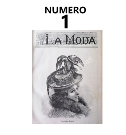 CARTEL ANTIGUO ORIGINAL DE REVISTA ANTIGUA DE MODAS 1898 " LA MODA " NUMERO 1 UNICO