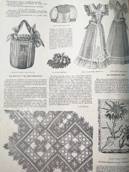 GACETA ANTIGUA. " PAGINAS DE LA MODA " 1898 /12 - Imagen 3