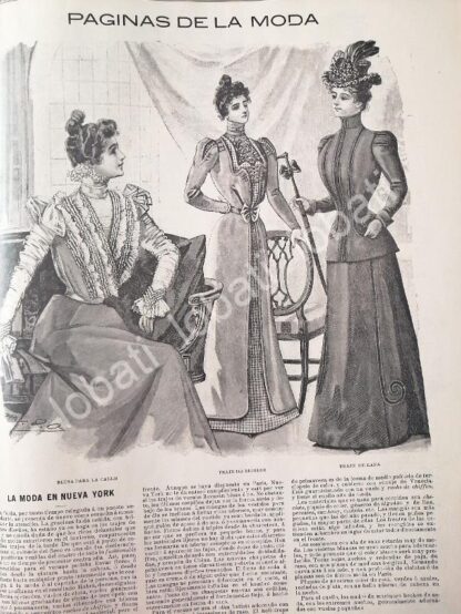 GACETA ANTIGUA. " PAGINAS DE LA MODA " 1898 /13