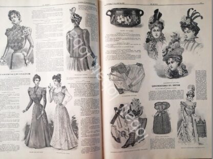 GACETA ANTIGUA. " PAGINAS DE LA MODA " 1898 /13 - Imagen 2