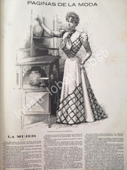 GACETA ANTIGUA. " PAGINAS DE LA MODA " 1898 /14 - Imagen 2