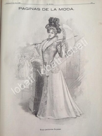 GACETA ANTIGUA. " PAGINAS DE LA MODA " 1898 /18