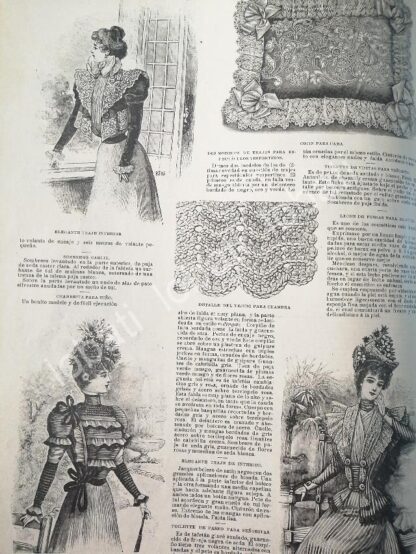 GACETA ANTIGUA. " PAGINAS DE LA MODA " 1898 /18 - Imagen 3