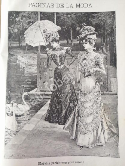 GACETA ANTIGUA. " PAGINAS DE LA MODA " 1898 /19