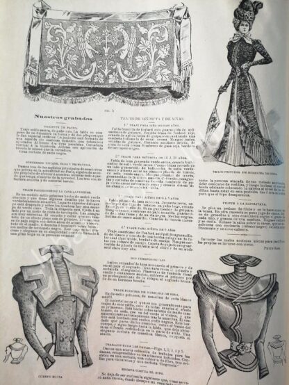 GACETA ANTIGUA. " PAGINAS DE LA MODA " 1898 /20 - Imagen 4