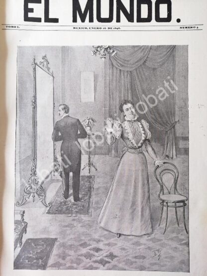 PORTADA ANTIGUA ORIGINAL  1898 ANTES DEL BAILE. POR: ANTONIO BRIBIESCA