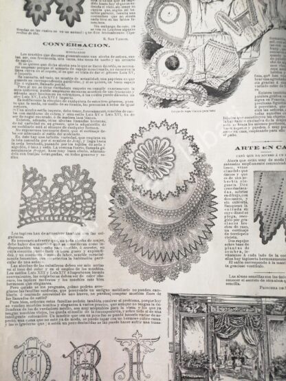 GACETA ANTIGUA PAGINAS DE LA MODA 1898 /4 - Imagen 4