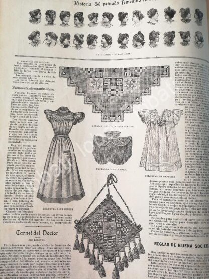 GACETA ANTIGUA 1898 PAGINAS DE LA MODA /5 - Imagen 3