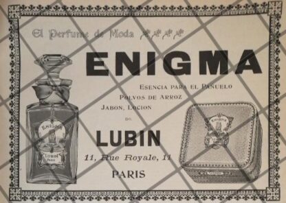 CARTEL PUBLICITARIO ANTIGUO PERFUMERIA LUBIN 1906