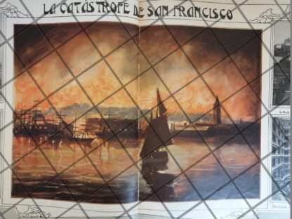 AFICHE ANTIGUO EL GRAN INCENDIO DE SAN FRANCISCO 1906 - Imagen 4