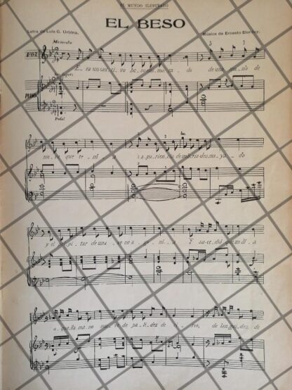 PARTITURA ANTIGUA 1906 ERNESTO ELORDUY Y  G. URBINA 1RA ED.