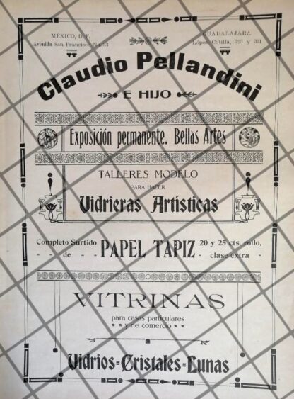 PUBLICIDAD ANTIGUA TIENDA CASA CLAUDIO PELLANDINI 1911 40