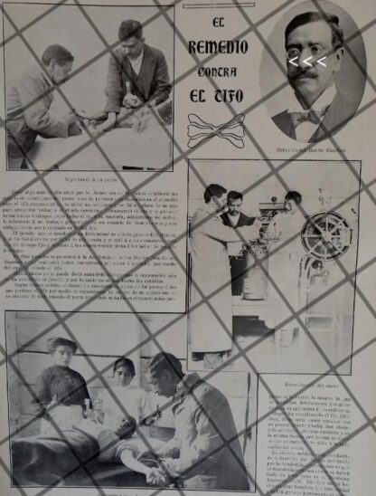 AFICHE ANTIGUO BENITO SANCHEZ DESCUBRE VACUNA TIFO ?