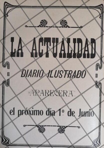 CARTEL PUBLICITARIO ANTIGUO LANZAN DIARIO LA ACTUALIDAD 1911