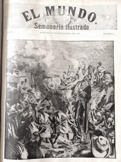 PORTADA ANTIGUA ORIGINAL  1895 GUERRA DE MADAGASCAR-FRANCIA