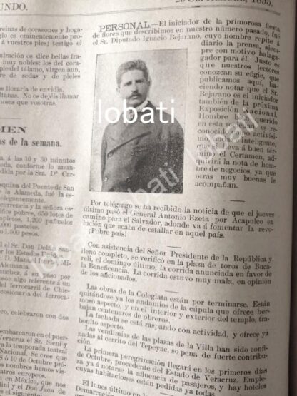 CARTEL ANTIGUO ORIGINAL DE NOTA. EL DIPUTADO IGNACIO BEJARANO 1895 / PLT - Imagen 2