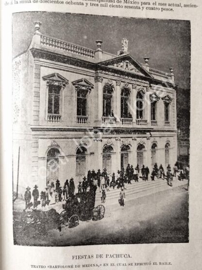 CARTEL ANTIGUO ORIGINAL DE TEATRO BARTOLOME DE MEDINA, PACHUCA 1895 / LDM Y MAS NOTAS - Imagen 2