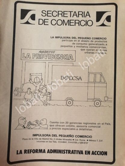 CARTEL ANTIGUO ORIGINAL DE SECRETARIA DE COMERCIO 1981 IMPECSA /25