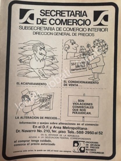 CARTEL ANTIGUO ORIGINAL DE CAMPAÑA DE LA SECRETARIA DE COMERCIO 1980 /17