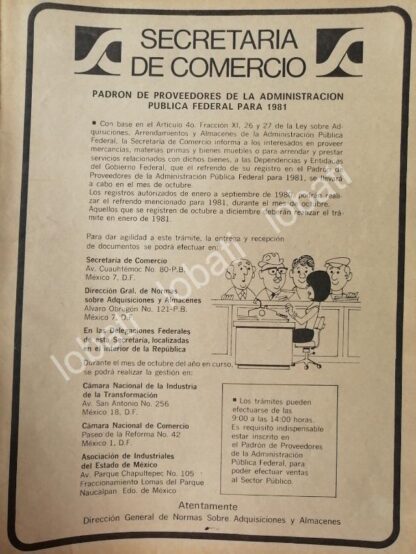 CARTEL ANTIGUO ORIGINAL DE CAMPAÑA DE LA SECRETARIA DE COMERCIO 1980 /19