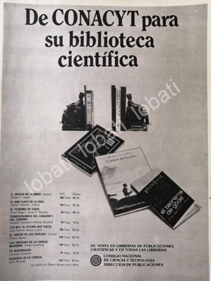 CARTEL ANTIGUO ORIGINAL DE LA CONACYT LANZA NUEVAS OBRAS 1980 /80