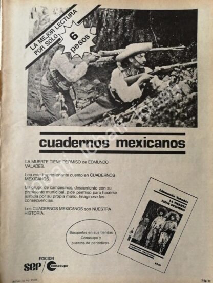 CARTEL ANTIGUO ORIGINAL DE SEP LANZA CUADERNOS MEXICANOS 1981 /78