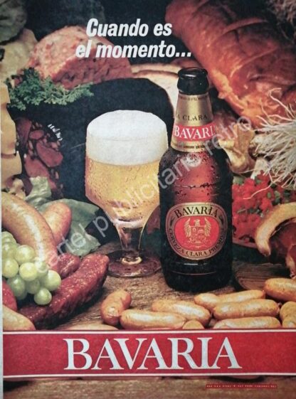 CARTEL ANTIGUO ORIGINAL DE CERVEZA BAVARIA 1970s /4