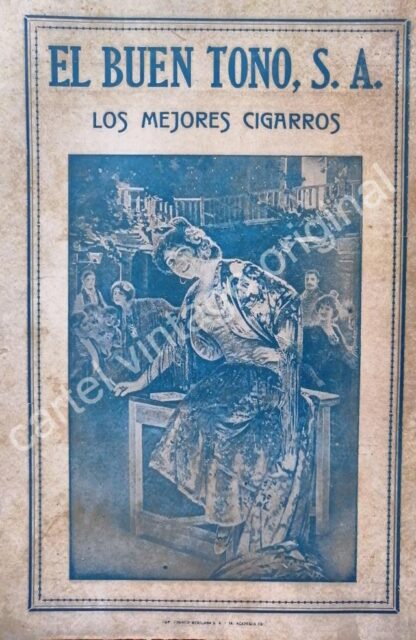 CARTEL ANTIGUO ORIGINAL DE CIGARROS EL BUEN TONO S.A 1920 / GITANAS