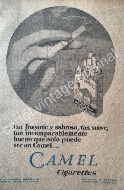 CARTEL ANTIGUO ORIGINAL DE CIGARROS CAMEL 1928 /14