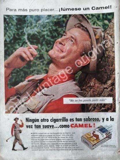 CARTEL ANTIGUO ORIGINAL DE CIGARROS CAMEL 1950s / 9