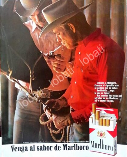 CARTEL ANTIGUO ORIGINAL DE CIGARROS MARLBORO 1960s /T236