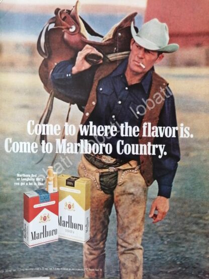 CARTEL ANTIGUO ORIGINAL DE CIGARROS MARLBORO 1970 /T249