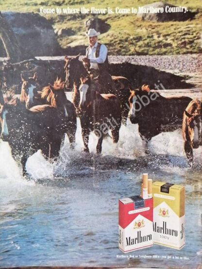 CARTEL ANTIGUO ORIGINAL DE CIGARROS MARLBORO 1970 /T246