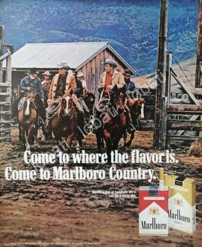 CARTEL ANTIGUO ORIGINAL DE CIGARROS MARLBORO 1970 /T245