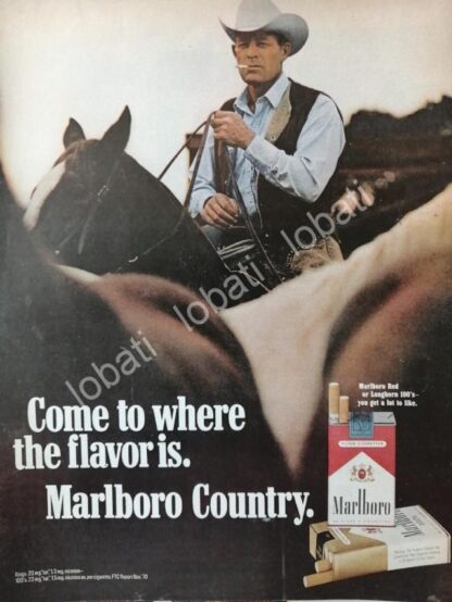 CARTEL ANTIGUO ORIGINAL DE CIGARROS MARLBORO 1970 /T244