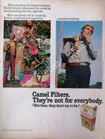 CARTEL ANTIGUO ORIGINAL DE CIGARROS CAMEL 1970 /T224