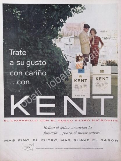 CARTEL ANTIGUO ORIGINAL DE CIGARROS KENT 1963 /15