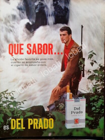 CARTEL PUBLICITARIO RETRO CIGARROS DEL PRADO 1960s RARO /3