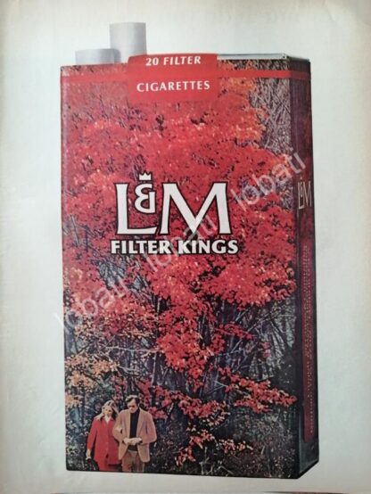 CARTEL ANTIGUO ORIGINAL DE CIGARROS L&M 1971 IS THE L&M MOMENT, /4