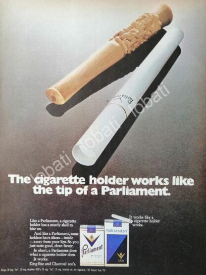 CARTEL ANTIGUO ORIGINAL DE CIGARROS PARLIAMENT 1970 /2