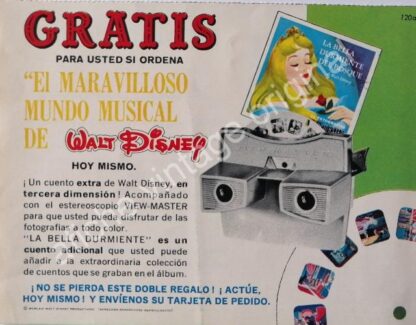 CARTEL ANTIGUO ORIGINAL DE SET DE 2 AFICHES. VISOR VIEW MASTER 1960s - Imagen 2