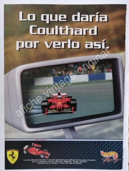 CARTEL ANTIGUO ORIGINAL DE CARRITOS HOT WHEELS CON MICHAEL SCHUMACHER Y MAS 1980s - Imagen 4