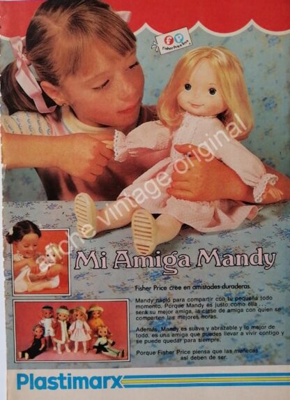 CARTEL ANTIGUO ORIGINAL DE JUGUETES CLASICOS 1980s, MI ALEGRIA, LILI LEDY, FISHER PRICE - Imagen 2