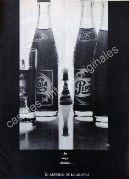 7 CARTELES RETRO ORIGINALES. CAMPAÑA COMPLETA PEPSI EL REFRESCO DE LA AMISTAD - Imagen 9